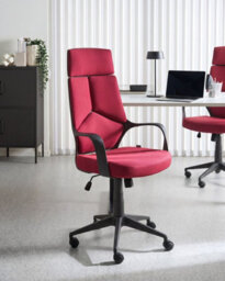Beliani Minimalist Office Chair Delight Burgundy - thumbnail 2