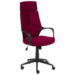 Beliani Minimalist Office Chair Delight Burgundy