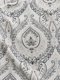 Luxury Living Victoria Room Darkening Ring Top Curtains Silver - thumbnail 2