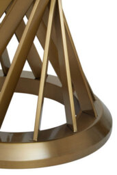 Orsina Black Glass And Gold Hourglass Base Dining Table, Modern Black And Gold Round Dining Table For Modern Homes - thumbnail 5