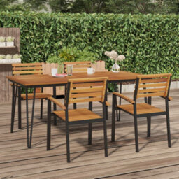 Berkfield Garden Table With Hairpin Legs 180X90X75 Cm Solid Wood Acacia - thumbnail 1