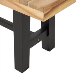 Beliani Garden Bench Scania 140 Cm Acacia Wood Black - thumbnail 8