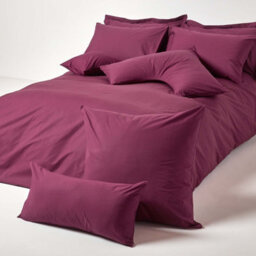 Homescapes Plum Egyptian Cotton Housewife Pillowcase 200 Tc - thumbnail 5