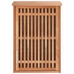 Berkfield Wall-Mounted Bathroom Cabinet 42X23X60 Cm Solid Wood Walnut - thumbnail 3