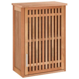 Berkfield Wall-Mounted Bathroom Cabinet 42X23X60 Cm Solid Wood Walnut - thumbnail 2