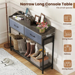 110Cm Console Table W/ Charging & 2 Drawers - thumbnail 6