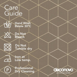 Deconovo Functional Energy Saving Curtains, Eyelet Curtains, Gold Diamond Printed Blackout Curtains, W52 X L54 Inch, Taupe, 1 Pair - thumbnail 7