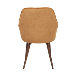 Muse - Accent Chair In Woven Yarn Fabric Upholstery  With Walnuteffect Leg Orange - thumbnail 7