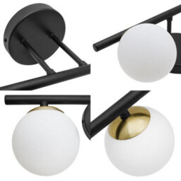 Long Life Lamps Company Modern Indoor Frosted Glass Globe Scone Matte Black 3 Light Wall Light H3087 With Led G9 Warm White - thumbnail 5