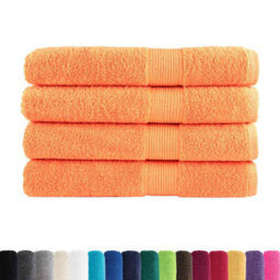 Berkfield Durable Premium Sauna Towels Solund 4 Pcs Orange 80X200 Cm 600 Gsm