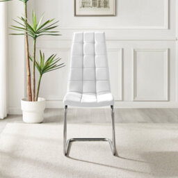 Furniturebox Uk 4 Seater Dining Set - Imperia White High Gloss Dining Table And Chairs - 4 White Murano Chairs - thumbnail 6