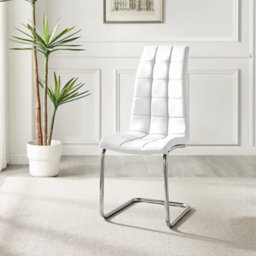Furniturebox Uk 4 Seater Dining Set - Imperia White High Gloss Dining Table And Chairs - 4 White Murano Chairs - thumbnail 5