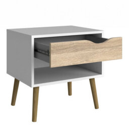 Wyld Haus Sapporo 3-Piece Bedroom Set White And Natural Oak Effect - thumbnail 4