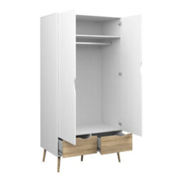 Wyld Haus Sapporo 3-Piece Bedroom Set White And Natural Oak Effect - thumbnail 6