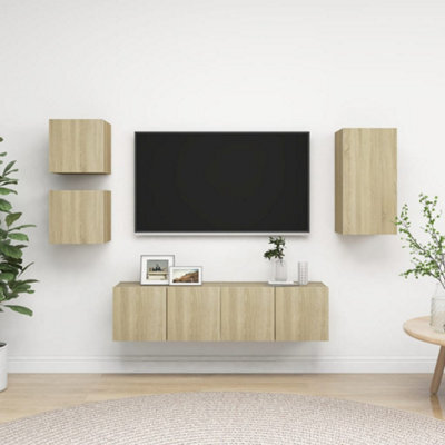 Berkfield 5 Piece Tv Cabinet Set Sonoma Oak Engineered Wood - image 1