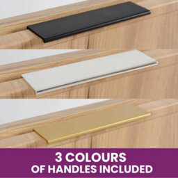 Heze Furniture Slim Modern 4 Drawer Bathroom Cabinet Vanity Unit With Extra Storage 140Cm With Worktop - Gold Craft Oak - thumbnail 7