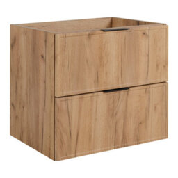 Heze Furniture Slim Modern 4 Drawer Bathroom Cabinet Vanity Unit With Extra Storage 140Cm With Worktop - Gold Craft Oak - thumbnail 4