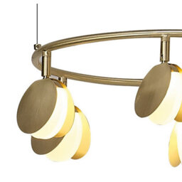 Luminosa Lighting Luminosa Shell 6 Light Pendant, Round, 30W Led, 3000K, 1590Lm, Gold, 3Yrs Warranty - thumbnail 5