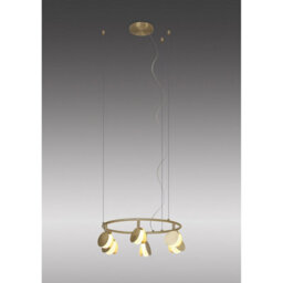 Luminosa Lighting Luminosa Shell 6 Light Pendant, Round, 30W Led, 3000K, 1590Lm, Gold, 3Yrs Warranty - thumbnail 2