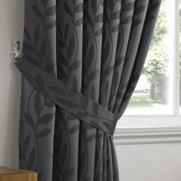 Luxury Living Tivoli Pencil Pleat Taped Top Curtains Charcoal - thumbnail 3