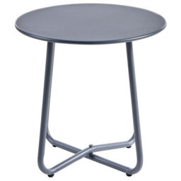 Beliani Garden Lounge Set With Table 2 Seater Pasto Metal Dark Grey - thumbnail 7