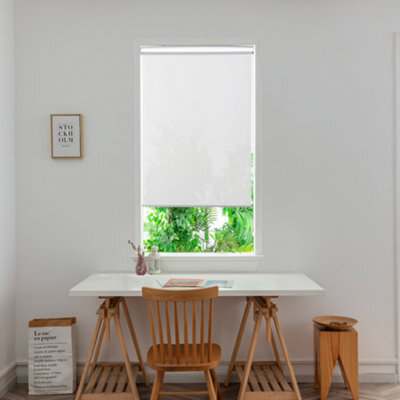 GoodHome Badallo Corded Optic White Daylight & Thermal Roller Blind (W)90Cm (L)180Cm - image 1