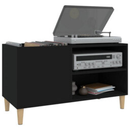 Berkfield Record Cabinet Black 84.5X38X48 Cm Engineered Wood - thumbnail 4