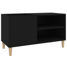 Berkfield Record Cabinet Black 84.5X38X48 Cm Engineered Wood - thumbnail 2