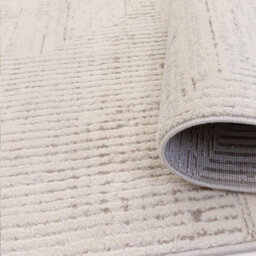 The Rug Edit Axel Scandi Grid Ivory Living Room Rug - 80X140Cm - thumbnail 6