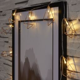 Metal Cage Battery-Powered Warm White 10 Led Indoor String Lights - thumbnail 2
