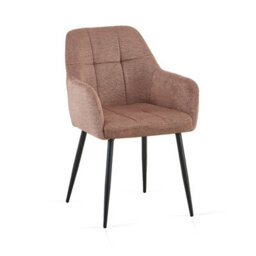 Sonara Ergonomic Dining Chairs Set Of 4 With Plush Chenille Upholstery And Metal Legs - thumbnail 9