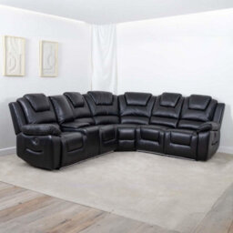 Furnishings For Less UK Oxbridge Black 5 Seater Electric Recliner Corner Sofa Led Usb Storage - thumbnail 8