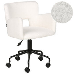 Beliani Desk Chair Sanilac Ii Boucle Off-White - thumbnail 1