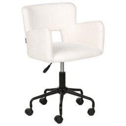 Beliani Desk Chair Sanilac Ii Boucle Off-White - thumbnail 4