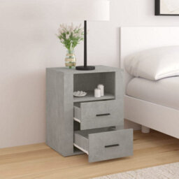 Berkfield Bedside Cabinet Concrete Grey 50X36X60 Cm Engineered Wood - thumbnail 3