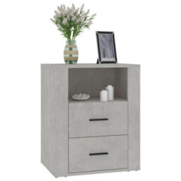Berkfield Bedside Cabinet Concrete Grey 50X36X60 Cm Engineered Wood - thumbnail 4