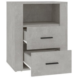 Berkfield Bedside Cabinet Concrete Grey 50X36X60 Cm Engineered Wood - thumbnail 7