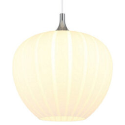 Luminosa Lighting Luminosa Maxy 40Cm Dome Pendant Ceiling Light White Matt Opal Glass Shade 1X E27 - thumbnail 3