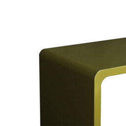 Sweeek - Set Of 2 Nesting Tables With Glossy Finish Khaki Green - Nola - thumbnail 6