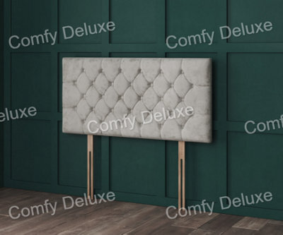 Comfy Deluxe 2Ft6 Small Single Gold Crush Velvet Nero Headboard 20Inch - image 1