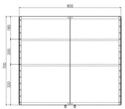 Affine Bathroom Double Door Mirror Stainless Steel Sleek Modern Cabinet 800 X 700mm - thumbnail 7
