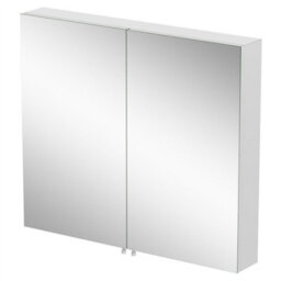 Affine Bathroom Double Door Mirror Stainless Steel Sleek Modern Cabinet 800 X 700mm - thumbnail 6