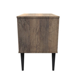 Fuji 2 Drawer Midi Bedside Cabinet In Vintage Oak (Ready Assembled) - thumbnail 2