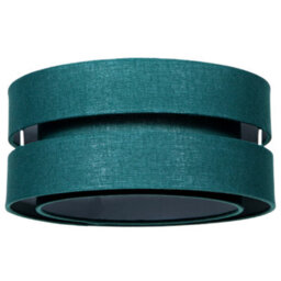 Happy Homewares Contemporary Quality Green Linen Fabric Triple Tier Ceiling Pendant Light Shade - thumbnail 2