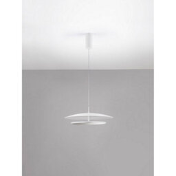 Luminosa Lighting Luminosa Olos Integrated Led Pendant Ceiling Light Sandy White, Chrome Triac Dimmable Led 37W 1786Lm 3000K - thumbnail 3