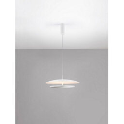 Luminosa Lighting Luminosa Olos Integrated Led Pendant Ceiling Light Sandy White, Chrome Triac Dimmable Led 37W 1786Lm 3000K - thumbnail 4