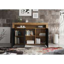 Sideboard Aether 155Cm - Dark Oak & Black Matt Doors - thumbnail 4