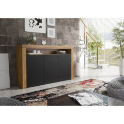 Sideboard Aether 155Cm - Dark Oak & Black Matt Doors - thumbnail 6