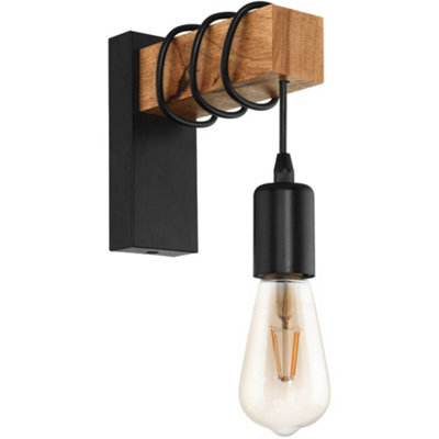 Loops Stylish Modern Black And Brown Led Wall Light For Indoor Spaces - image 1