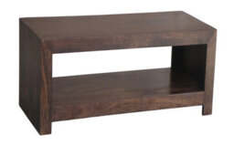 Buttercup Farm Dakota Open Plazma Tv Unit - Mango Wood - L45 X W110 X H40 Cm - Dark Finish